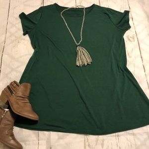 🚨LAST CHANCE 🚨Green Short Sleeve T-shirt Dress